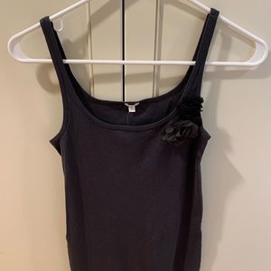 J. Crew Woman’s Embellished Scoopneck Charcoal Gray Size Small Tank Top